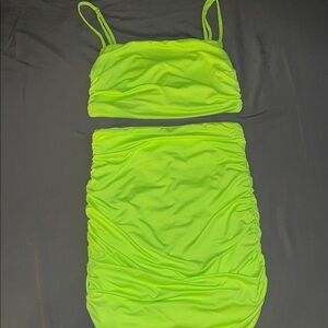Neon Green Two-Piece Set